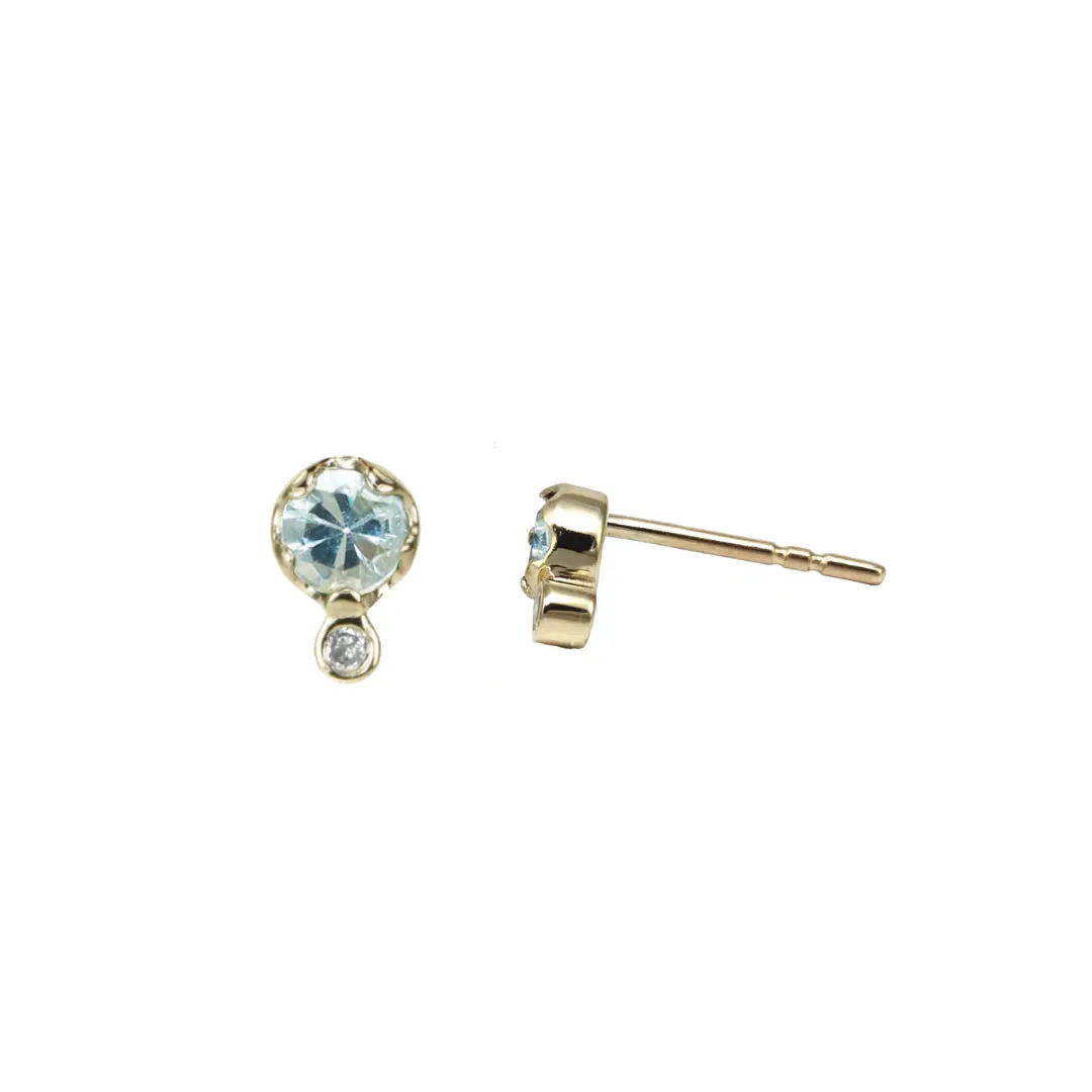 Aquamarine Stud Earrings