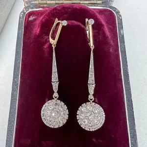 Art Deco Diamond Drop Earrings