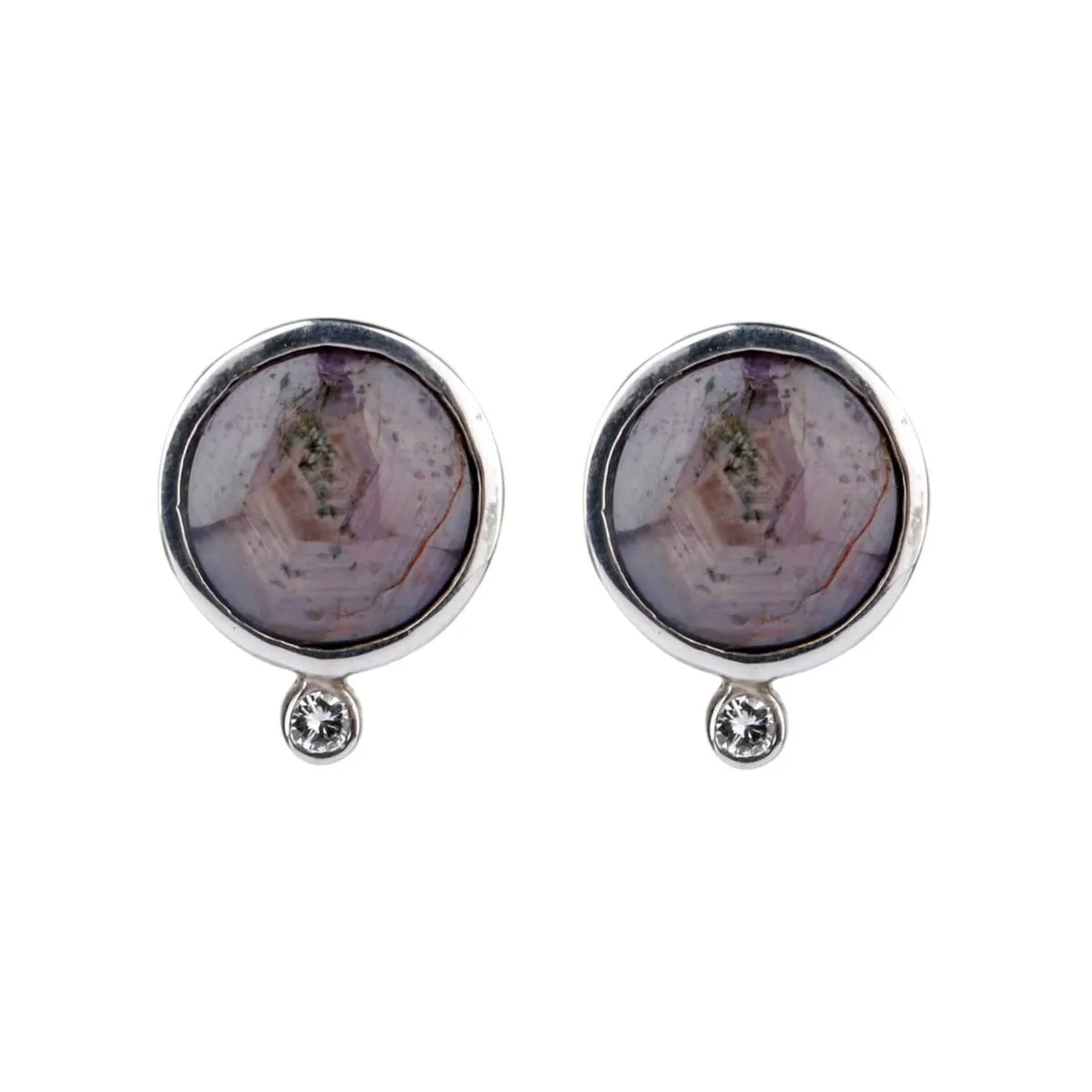 Astonishing star ruby & diamond earrings