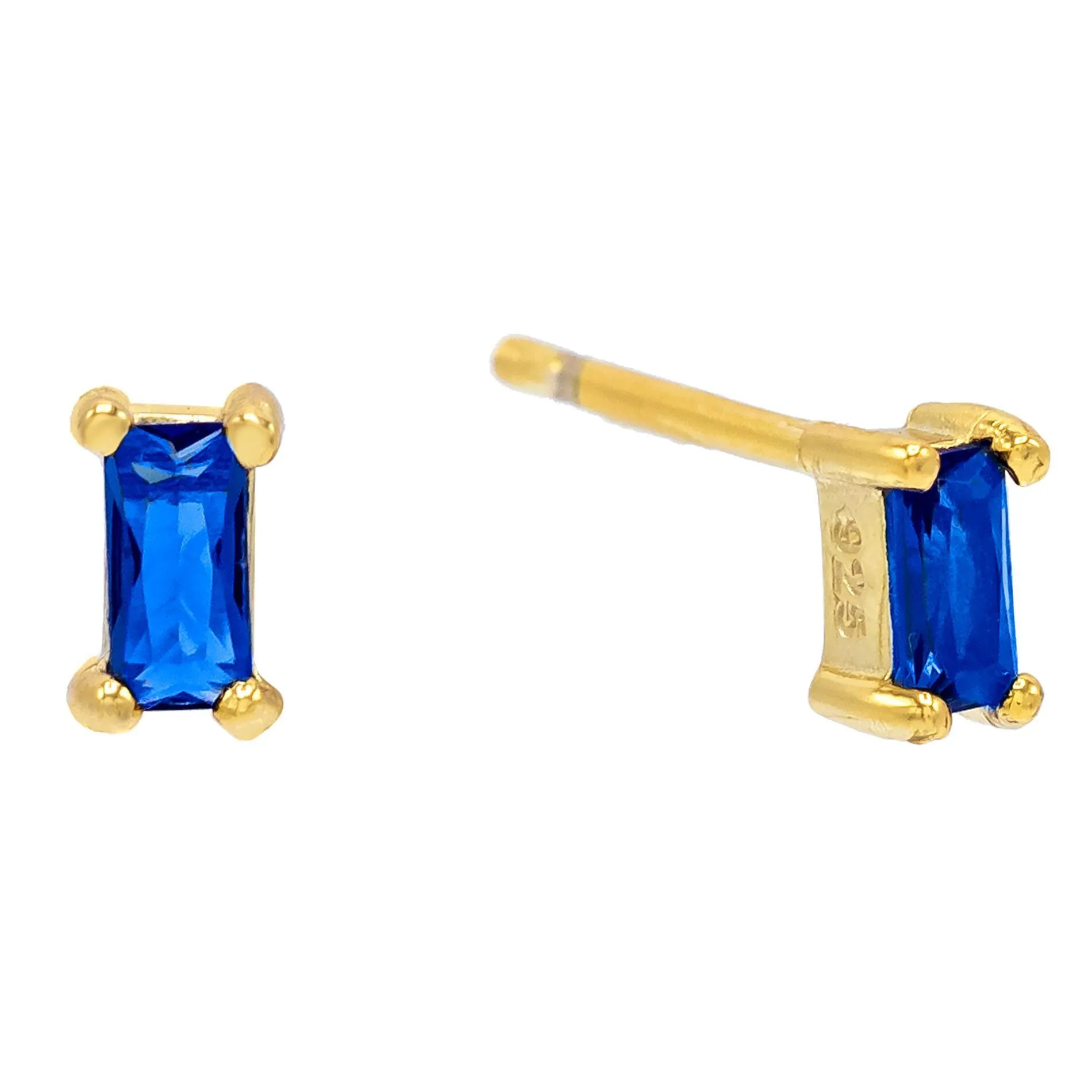 Baguette Stud Earring