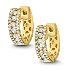 Bandiera Jewellers Diamond Hoop Earrings 0.35ct AER-5938-Y