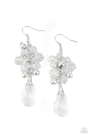 Before and AFTERGLOW White Earrings