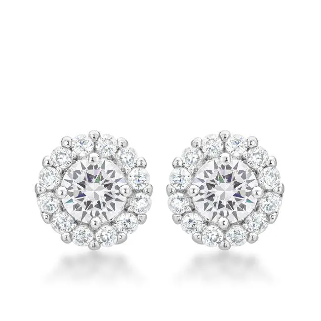 Bella Bridal Earrings in Clear