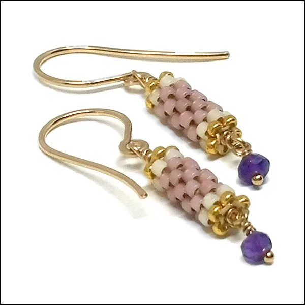 Birthstone Bits Amethyst Earrings