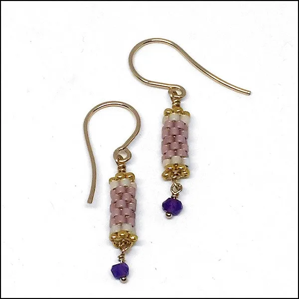 Birthstone Bits Amethyst Earrings