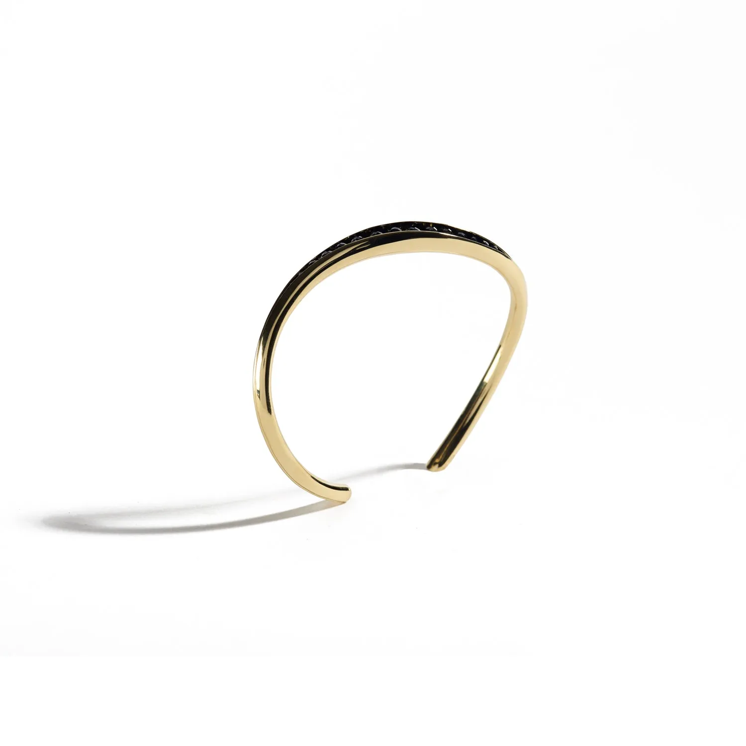 Black Diamond and Gold Wave Cuff