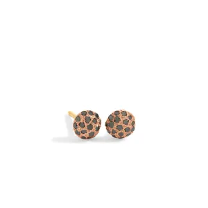 black diamond dot earrings