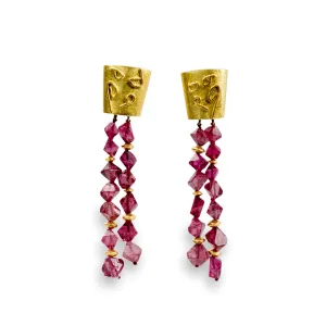 Black Prince Ruby Earrings