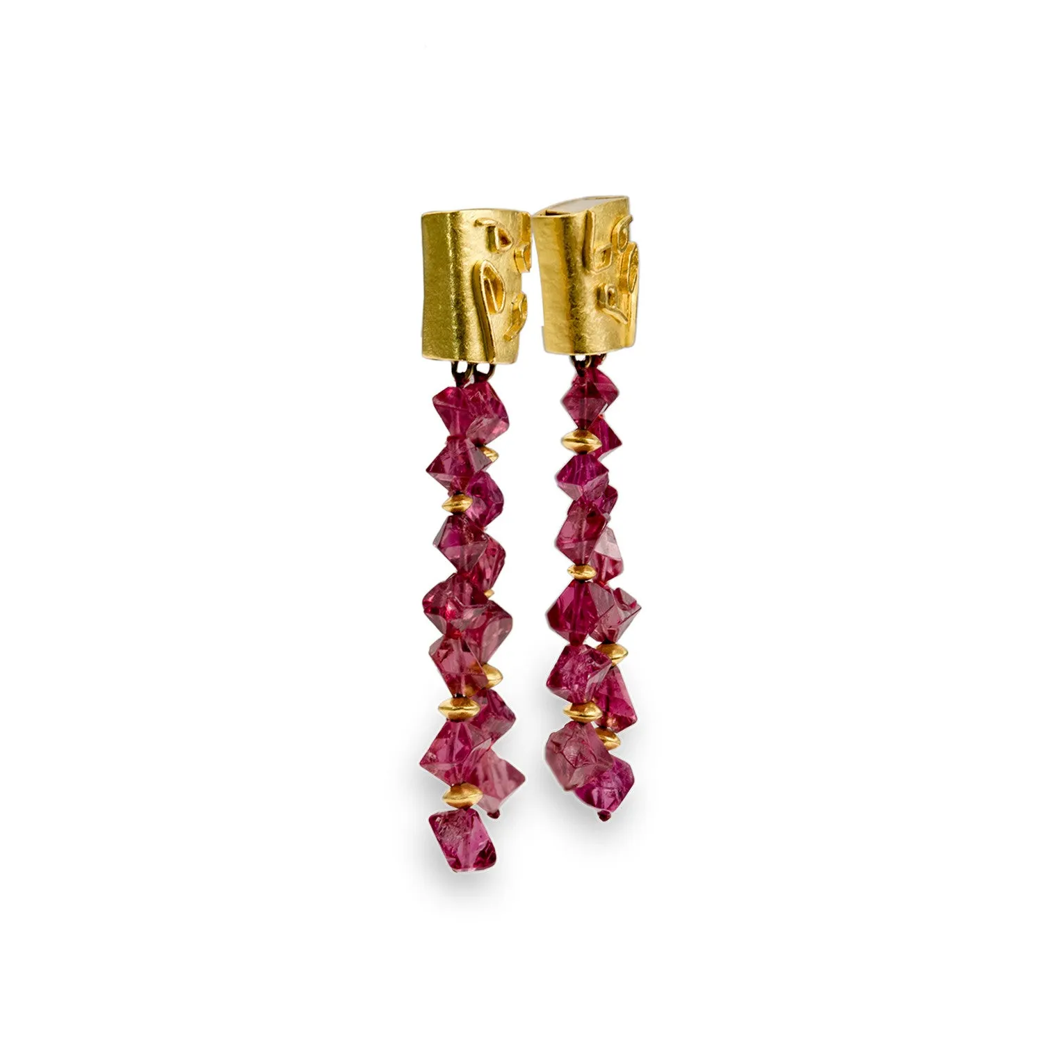 Black Prince Ruby Earrings