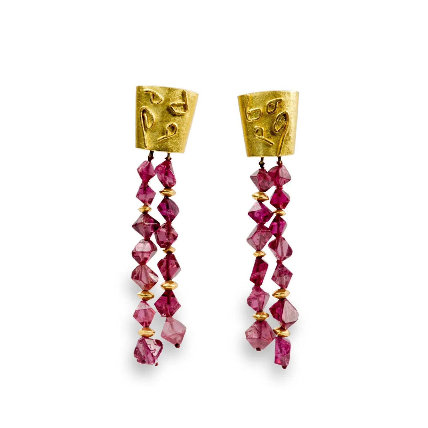 Black Prince Ruby Earrings