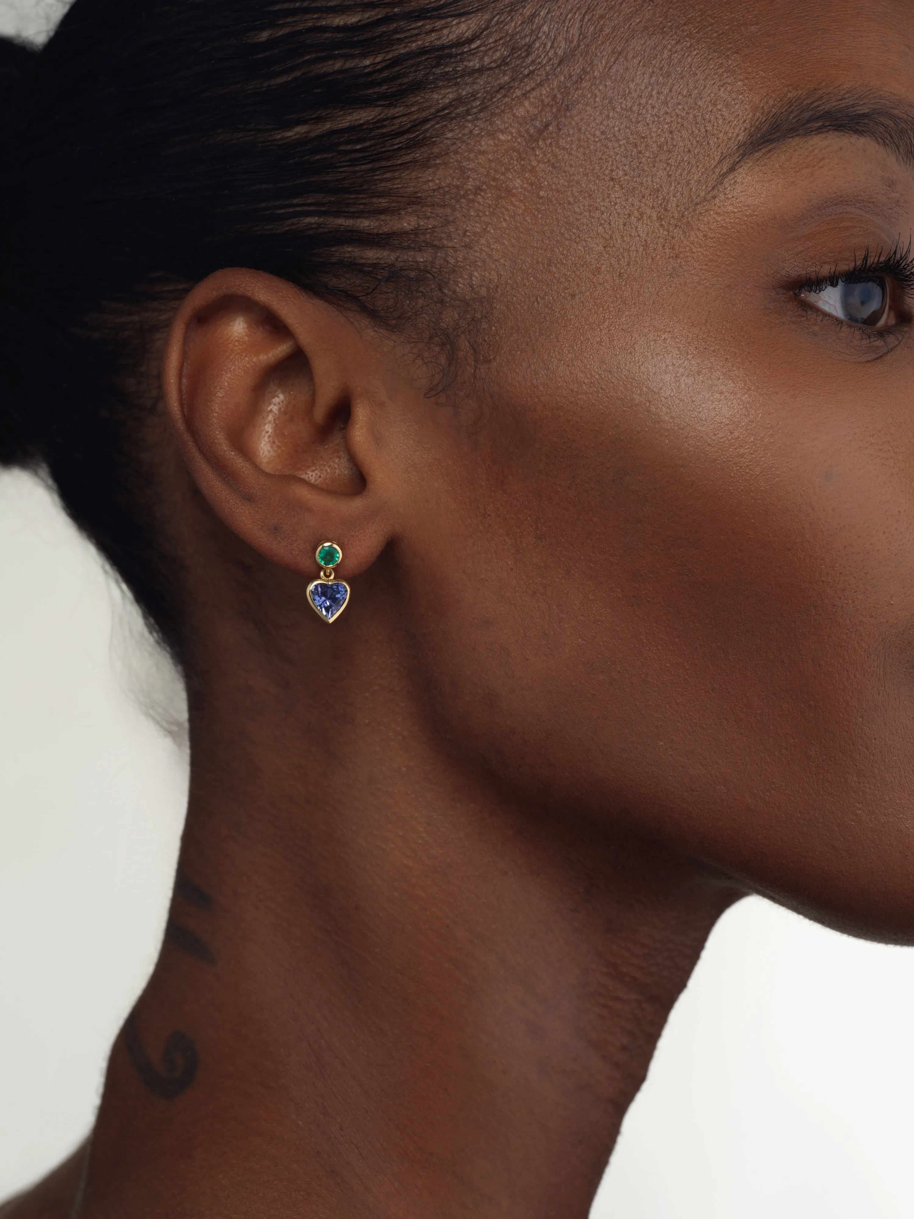 Blue Heart Earring
