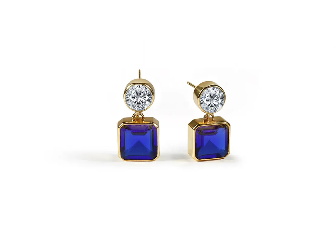 Blue Sapphire Drop Earrings
