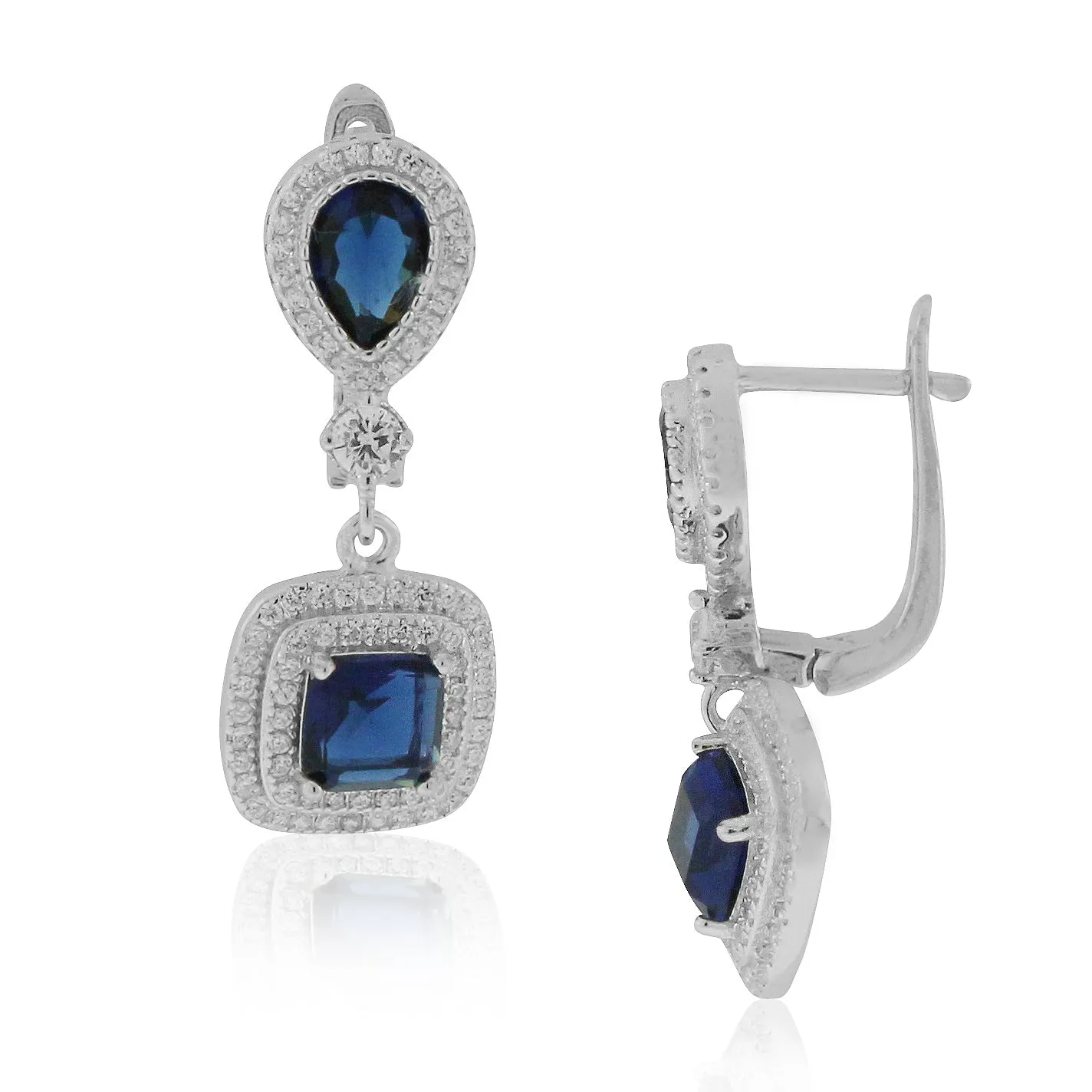 Blue Teardrop Earrings