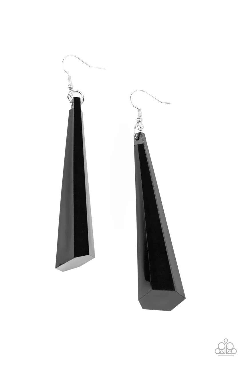 Break the Ice Black Paparazzi Earrings