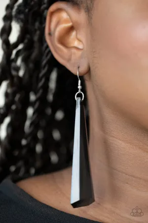 Break the Ice Black Paparazzi Earrings