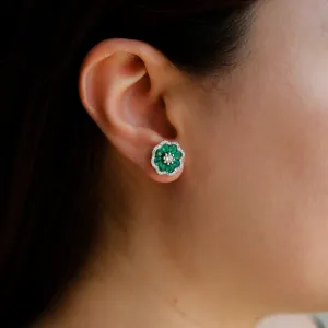 Buttercup Emerald Stud Earrings