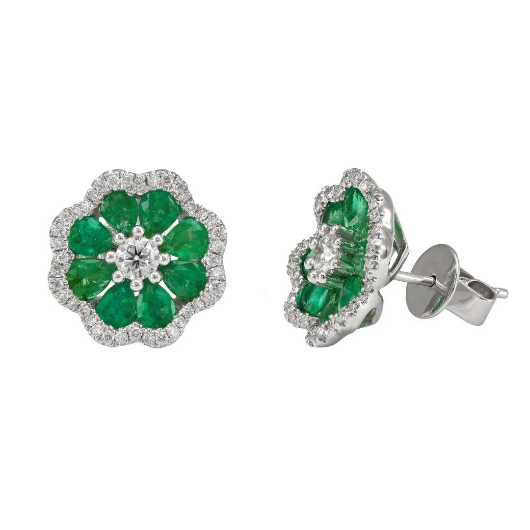 Buttercup Emerald Stud Earrings