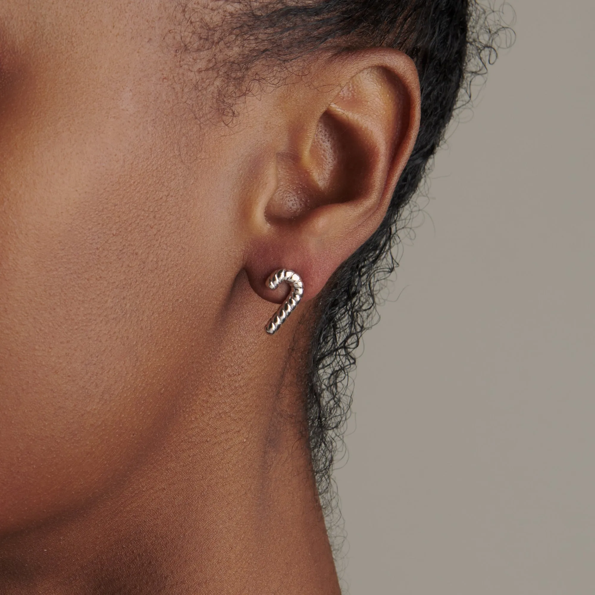 Candy Cane Stud Earrings