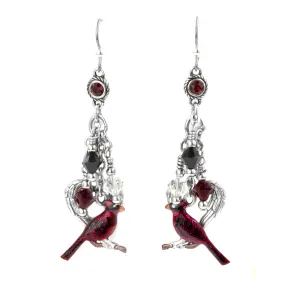 Cardinal Earrings, Holiday Jewelry