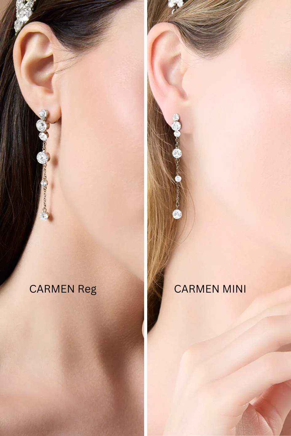 CARMEN Mini Swarovski Drop Earrings