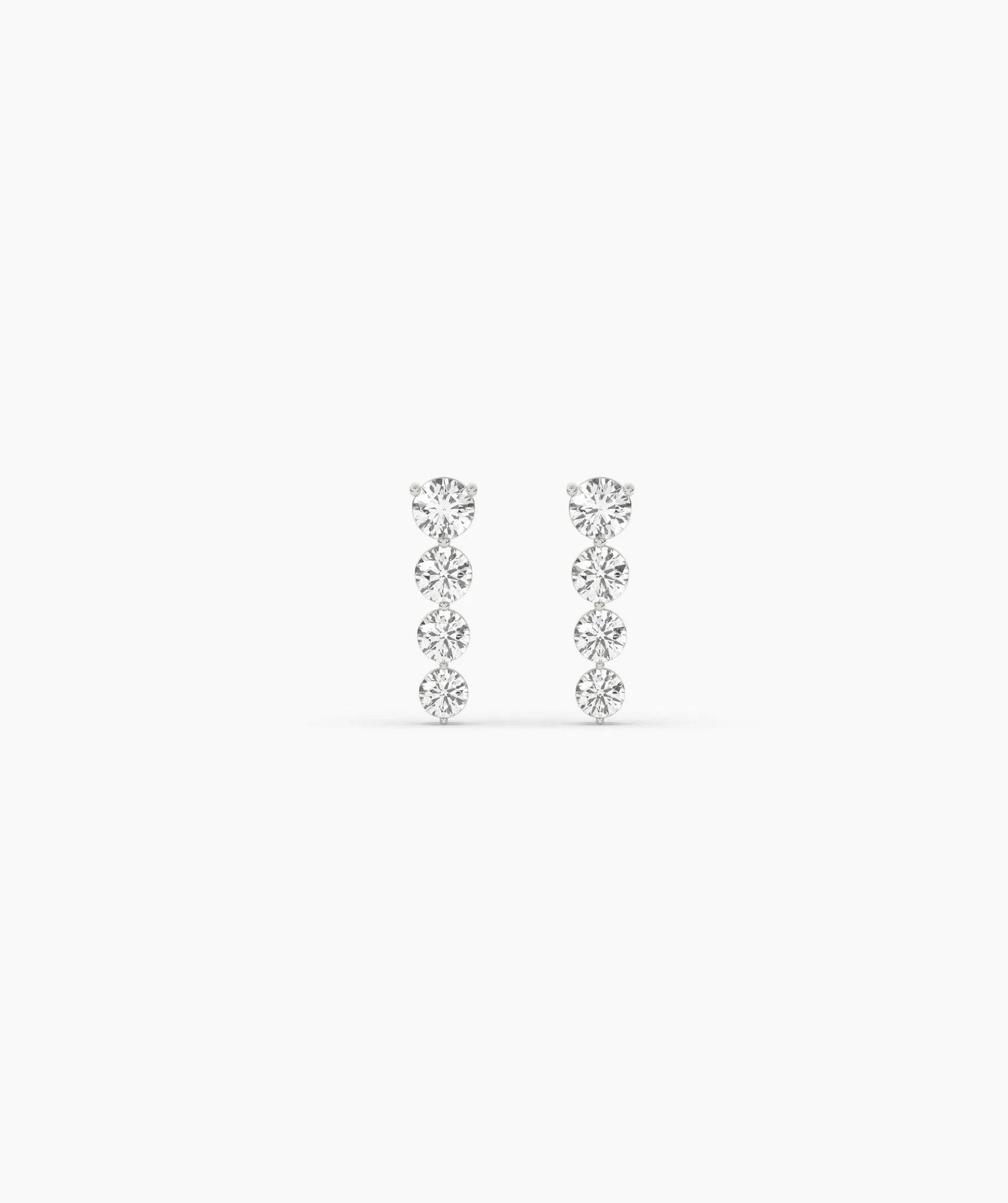 Cascading Diamond Drop Earrings