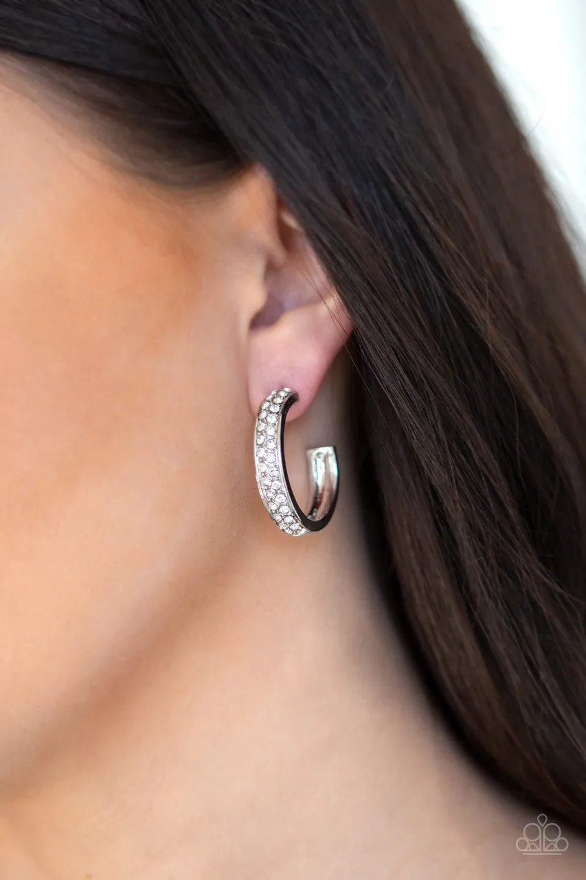 Cash Flow White Paparazzi Earrings