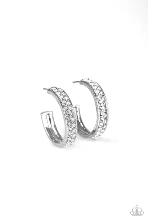 Cash Flow White Paparazzi Earrings