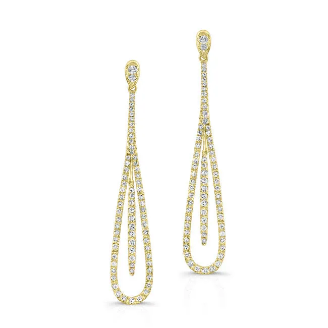 Chandelier Dangling Diamond Earrings