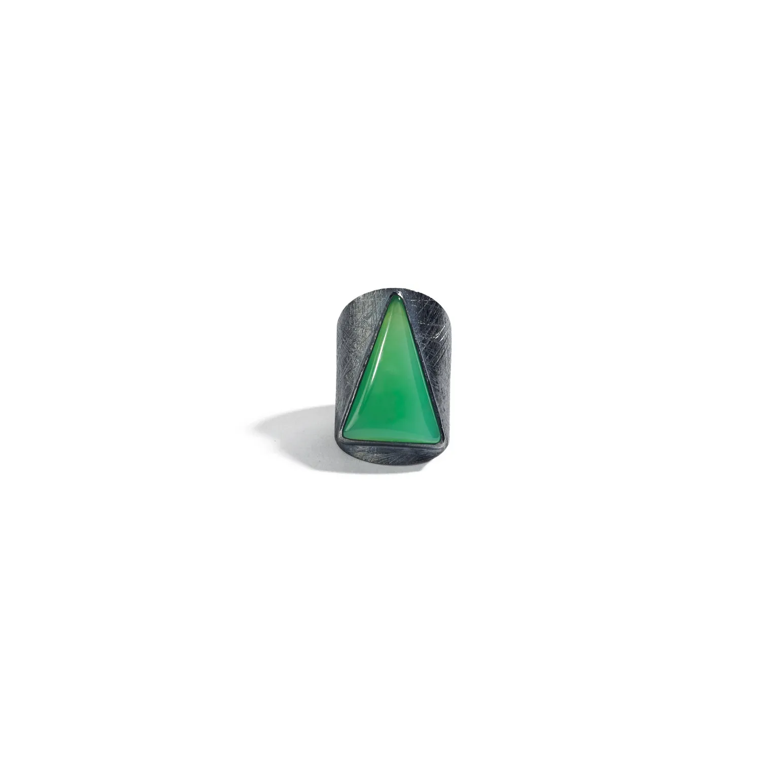 Chrysoprase Shield Ring