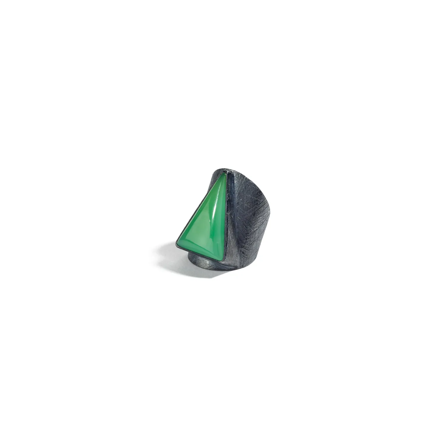 Chrysoprase Shield Ring