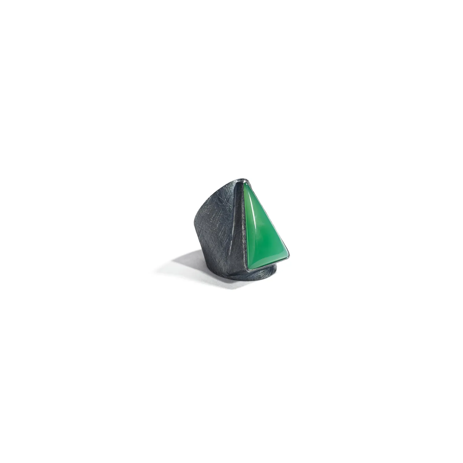 Chrysoprase Shield Ring