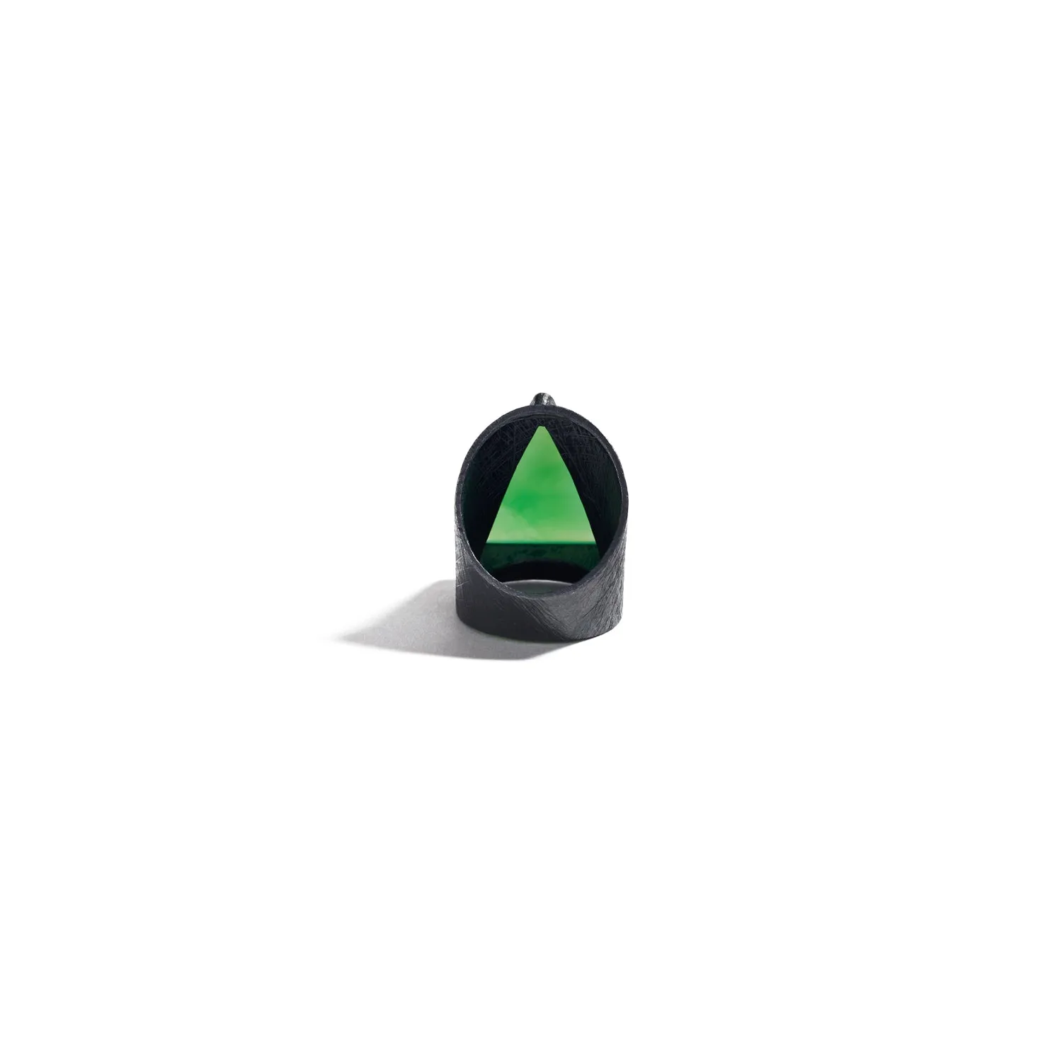 Chrysoprase Shield Ring
