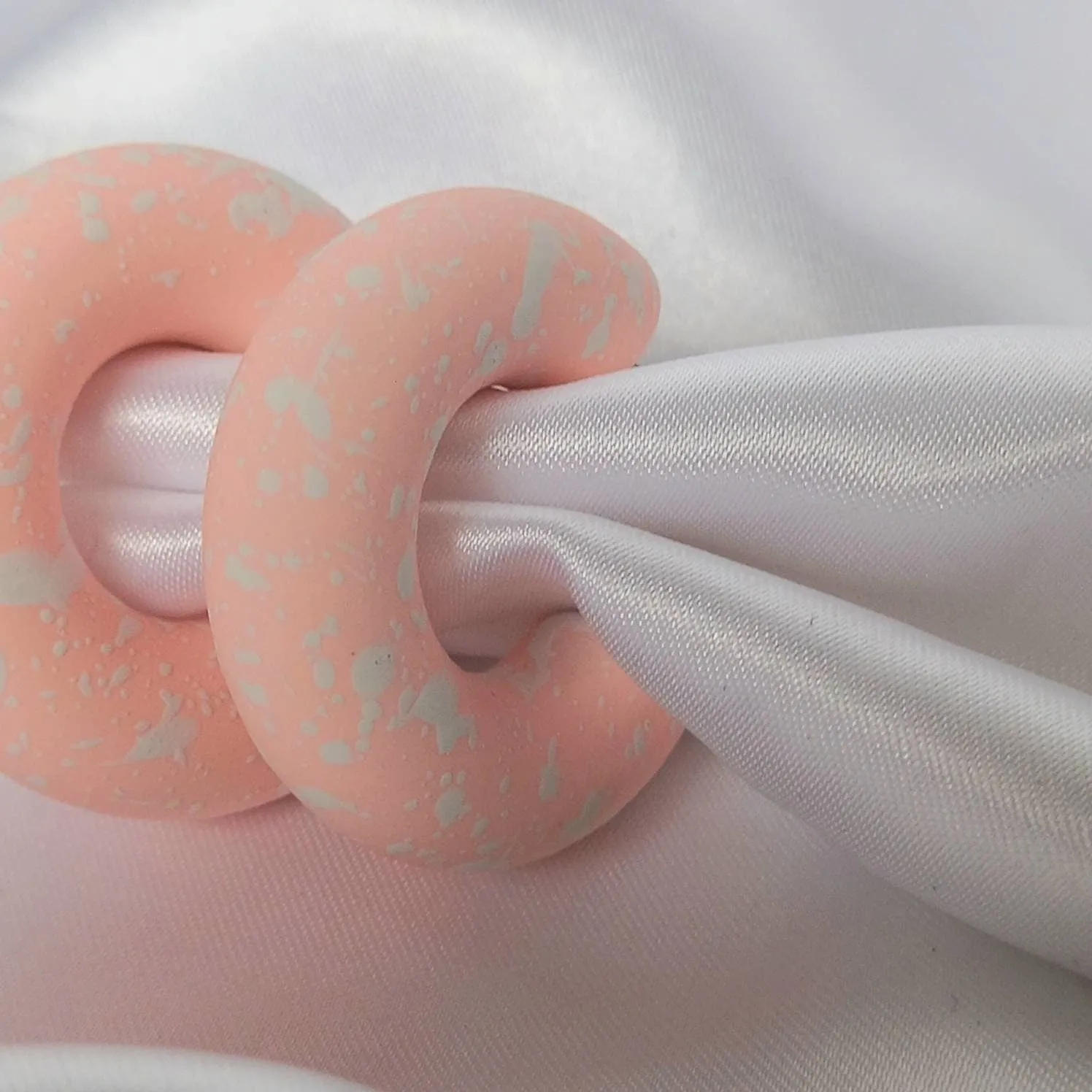 Chunky Pink Speckled Hoop Earrings - Peach Earrings,Chunky Hoop Earrings,Pink Earrings In The UK,Pink Hoop Earrings In The UK,Baby Pink
