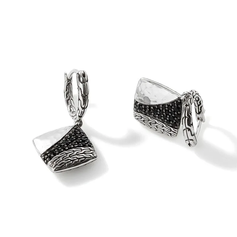 Classic Chain Hammered Drop Earrings