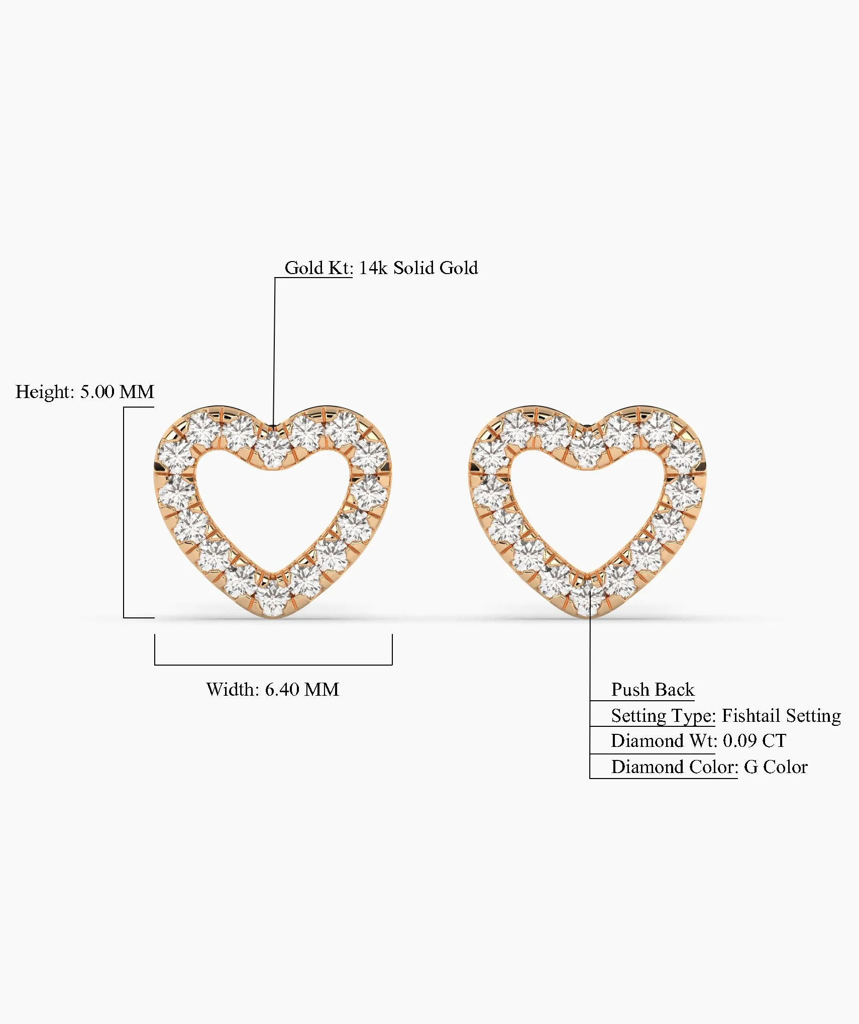 Classic Open-Heart Studs