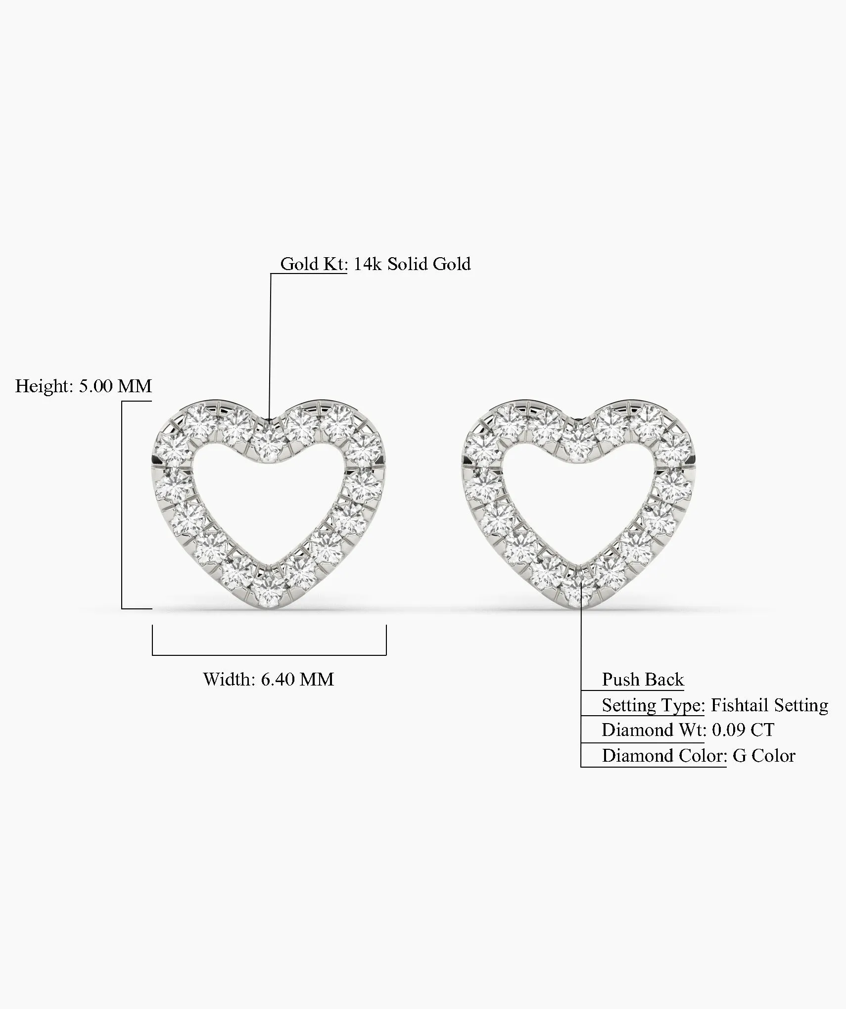 Classic Open-Heart Studs