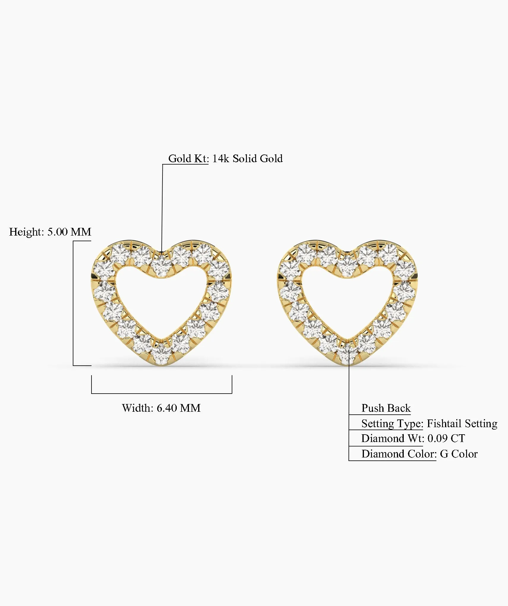 Classic Open-Heart Studs
