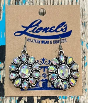 Clear Crystal Concho Earring