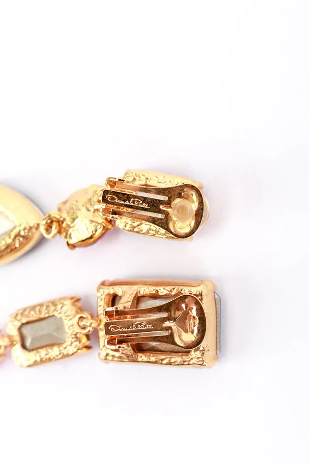 Colorblock Gem Drop Earrings