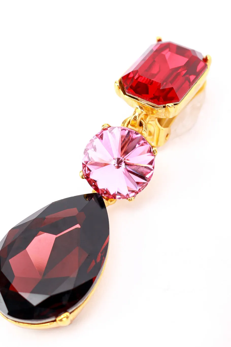 Colorblock Gem Drop Earrings