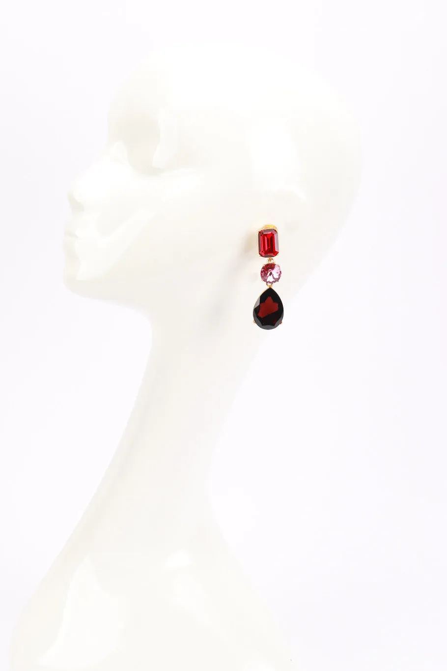 Colorblock Gem Drop Earrings
