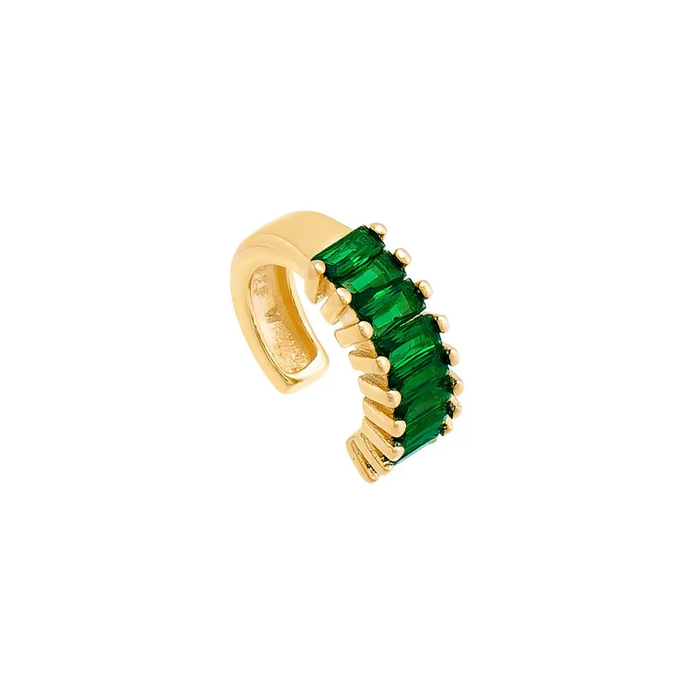 Colored Baguette Ear Cuff
