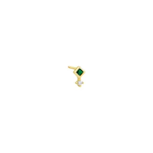 Colored Itty Bitty Double Stone Stud Earring