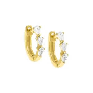 Colored Mini Teardrops Huggie Earring