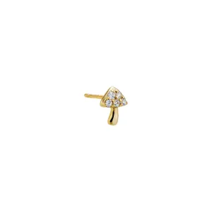 Colored Pavé Mini Mushroom Stud Earring