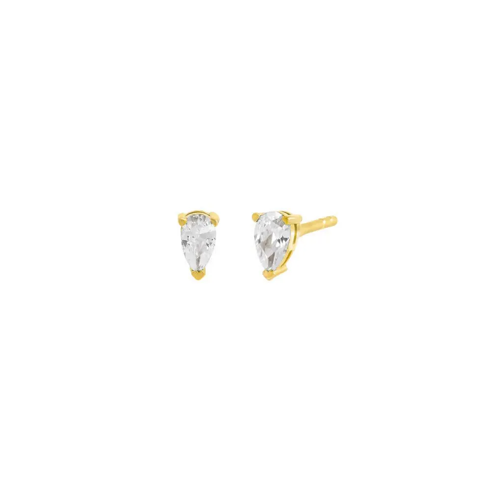 Colored Pear Shape Stud Earring
