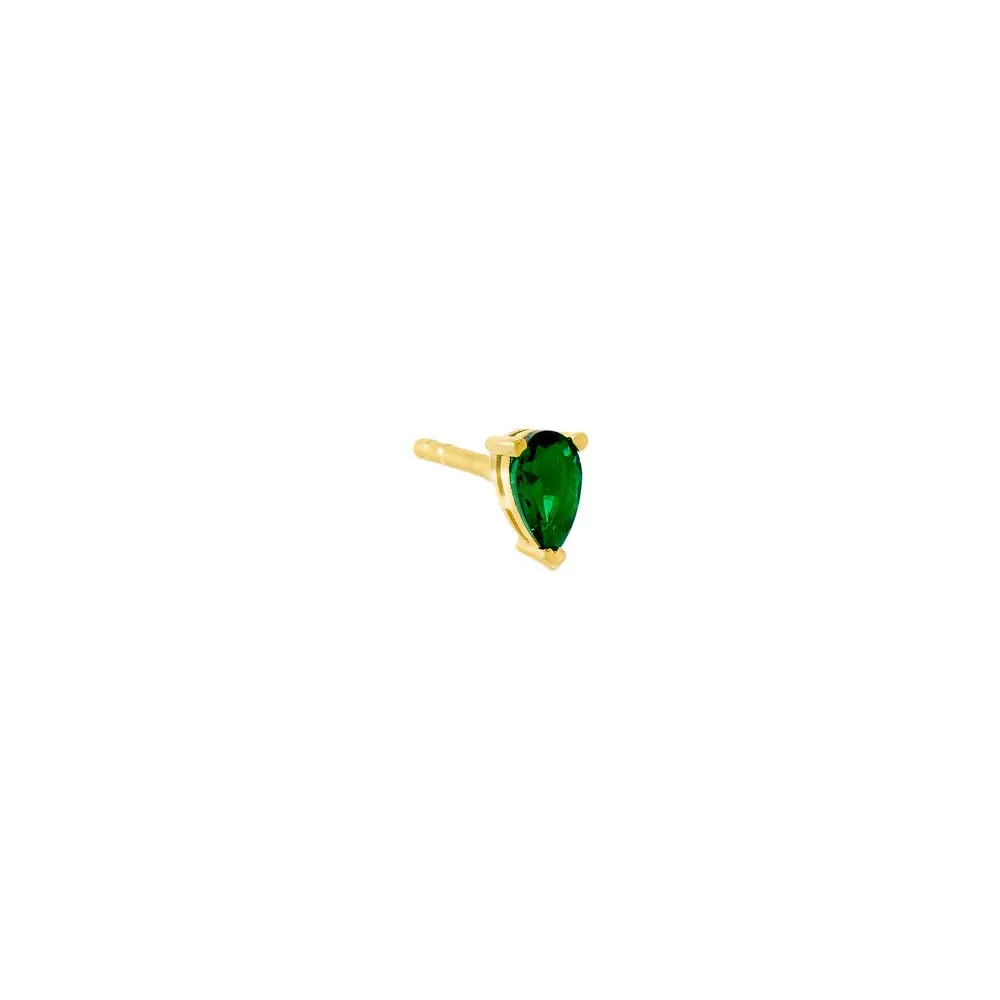 Colored Pear Shape Stud Earring