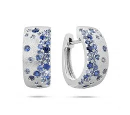 Confetti Sapphire Huggie Earrings