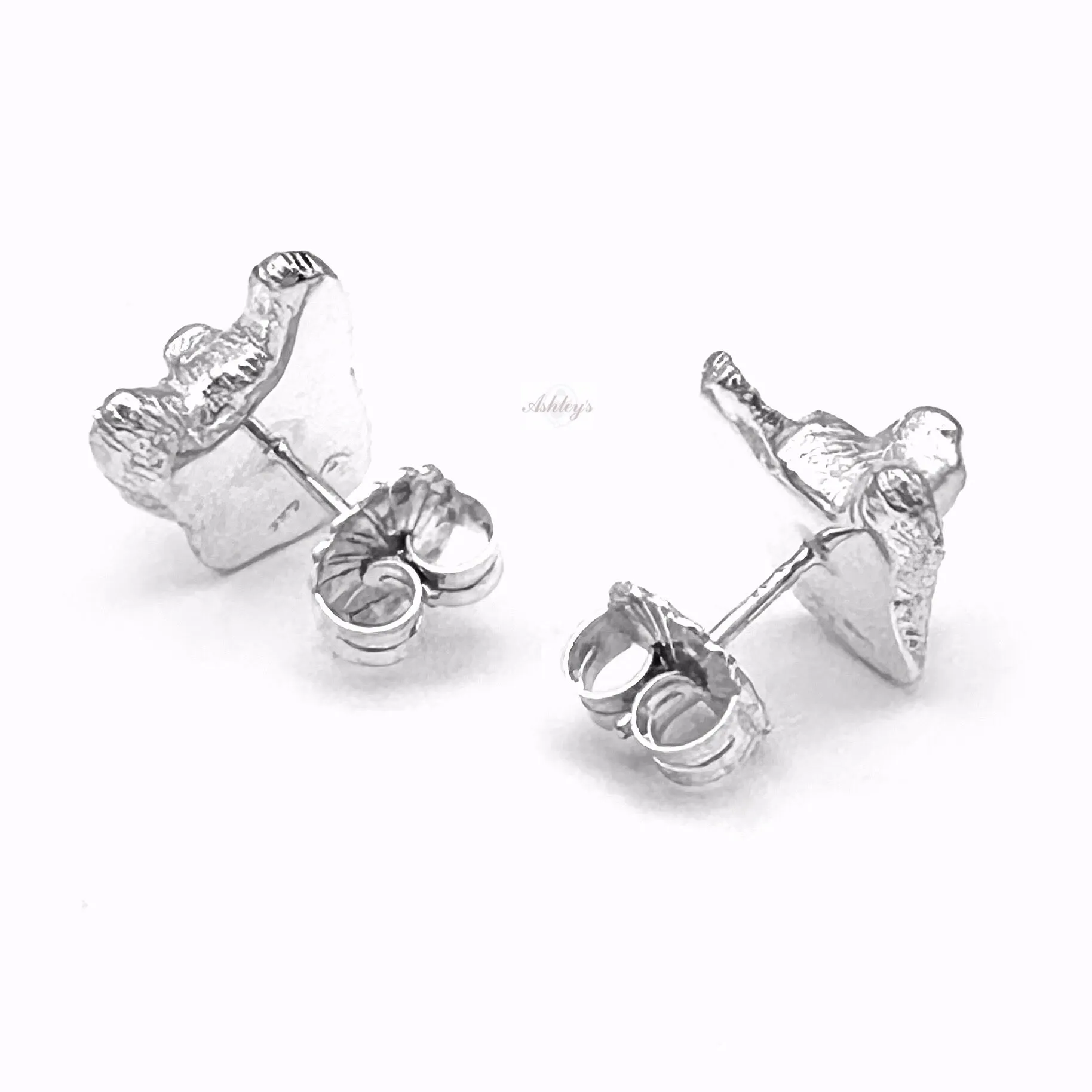Corgi Earrings, Sterling Silver