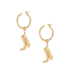 Cowgirl Boot hoop earrings